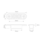 LED markeringslicht amber inbouw | 12-24v | 20cm. kabel | 7922AMB - Afbeelding 2